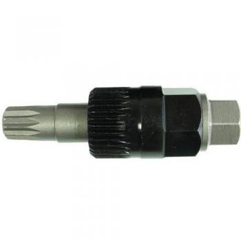 ALKAN-WERKZEUG XZN M10 – Dado estriado extra corto montaje herramientas para extracción de poleas de alternadores Bosch VW AUDI 33 dientes de uso
