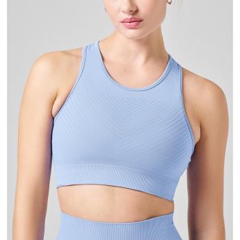 Casall - Top de mujer Essential Block Seamless Sport azul (M)