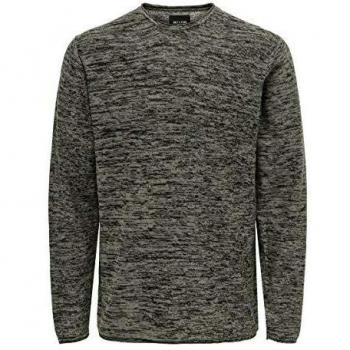 ONLY & SONS Jersey de punto para hombre de corte holgado. gris S