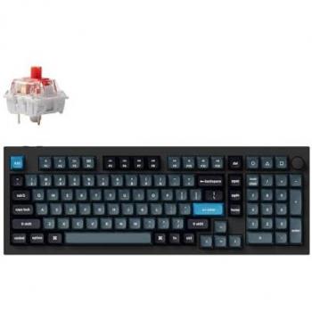 Teclado Mecánico Inalámbrico Keychron Q5 Pro con Retroiluminación RGB y Interruptor Rojo, Totalmente Ensamblado, Color Negro Carbón