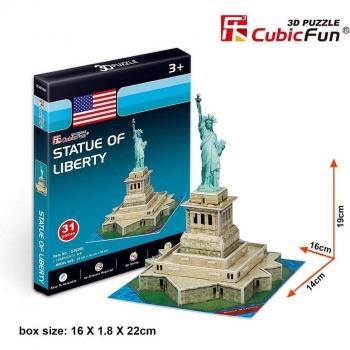 Puzzle 3D Estatua de la Libertad - Medidas: 16x14x19 cm