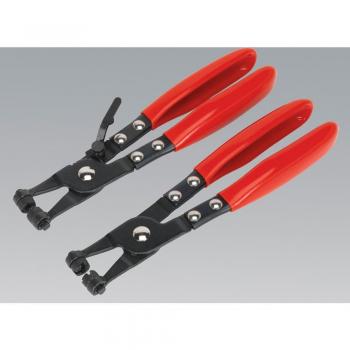 Alicates especiales SEALEY SEA VS1665 - Pinza, abrazadera manguito, fabricados en acero de alta calidad, diseño ergonómico para un agarre cómodo, capacidad de sujeción ajustable, ideal para trabajos en
