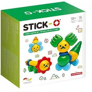 Stick-O Bloques de construcción magnéticos para niños Mayores de 1 año, Juguete de construcción Creativa y Aprendizaje con imán, Juego de Amigos del Bosque, Juguete Montessori, Juego de 16 Piezas,