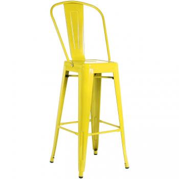 SuperStudio lo+demoda Rostov Taburete, Acero, Amarillo, 82x59x55.5 cm, 2 Unidades