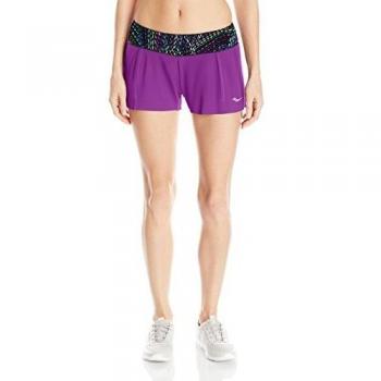 Saucony Pinnacle - Pantalones Cortos para Mujer, Mujer, Color Dahlia/Multicolor, tamaño Medium