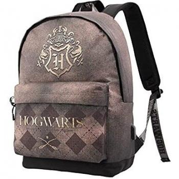Karactermania-02382 Harry Potter Gold-Mochila HS 1.3, Letter Print, Color marrón, One Size
