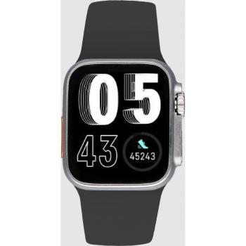 Reloj Inteligente Radiant Jersey 36mm con Monitor de Ritmo Cardiaco, Tensiometro y Control de Sueño - Pulsera de Silicona Negra, Compatible con Android e iOS