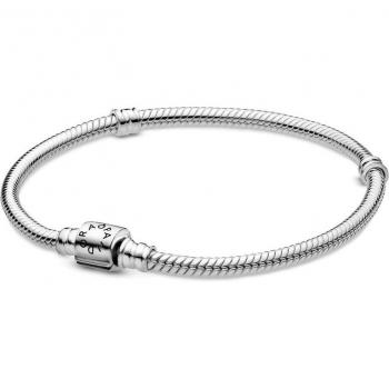 Pulsera Pandora MoMents de plata con cierre de barril para charms 598816C00 - Modelo exclusivo para Mujer