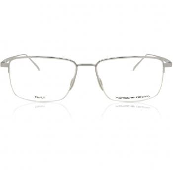 Gafas de Vista Porsche Design P8396 B Plateadas para Hombre - Tamaño 56, Bloqueo de Luz Azul Disponible