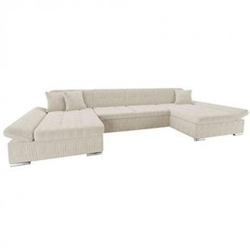 Sofá rinconero Comfivo 155 con función de descanso y caja de ropa de cama, dimensiones 360x160x75cm