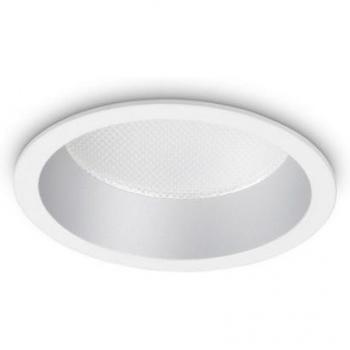 Foco empotrable Deep White aluminio 1 bombilla 5,6cm - Lámpara empotrable interior LED integrada 10W Blanco 4000K - Ideal Lux
