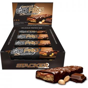 12 x Stacker2 Go Pro bar 80 g Chocolate, cacahuete y caramelo
