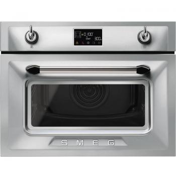 Horno Compacto Multifunción con Microondas Smeg Victoria 45cm Acero Inoxidable 40 Litros