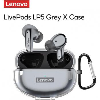 Auriculares Inalámbricos Lenovo LP5 Bluetooth 9D Estéreo Impermeables con Micrófono para iPhone 13 y Xiaomi