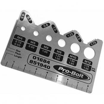 PRO-BOLT - Calibre profesional Acero cepillado inoxidable Pro-Bolt PROGAUGE - 42490