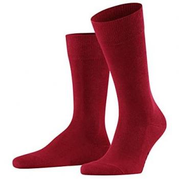 Falke Family Cotton Blend Men's Socks - Scarlet, Size 43-46