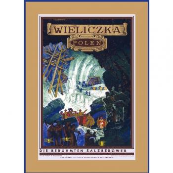 Viaje de Polonia Wieliczka 250gsm tarjeta del arte polarmk A3 Póster