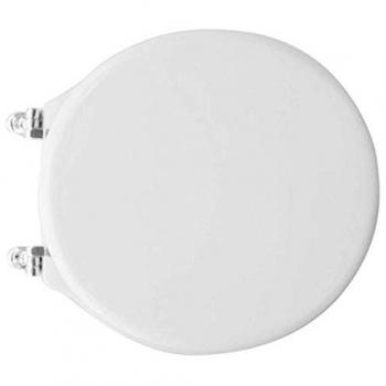 Asiento de WC Copriwater para Vaso Azzurra Zen Forma 2 Blanco con Cernieras Fijas en Madera Colato 41 x 39 cm