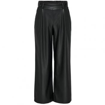 Pantalones de Cuero Sintético para Mujer JDY Soya Geggo, Talla M/32, Color Negro