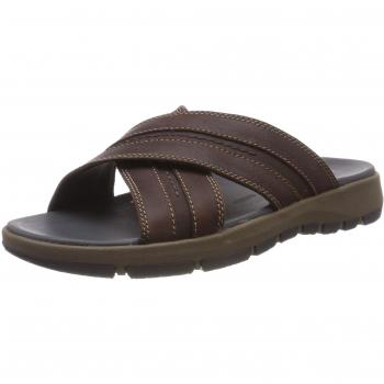 Clarks Brixby Cross, Sandalia con Pulsera para Hombre, Marrón
