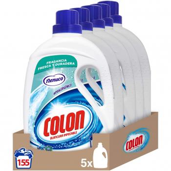 Colon Nenuco - Detergente para lavadora, adecuado para ropa blanca y de color, formato gel - Megapack de 5, hasta 170 dosis
