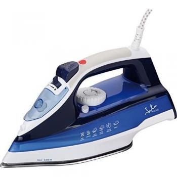 Jata PL618 - Plancha de vapor de suela de acero inox con 386 salidas de vapor y diseño 3D. Vapor vertical para facilitar el planchado. Antigoteo Autolimpieza. Antical permanente. Vapor 40 g/min 2600 W