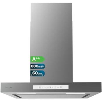 Campana Extractora Cecotec Bolero Flux TT 608000 Slim Glass White A++ 60cm Succión 800m3/h Control Táctil y Gestual