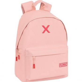 Mochila Safta Munich Basic Rosa para Portátil 14,1 - Dimensiones 31x41x16cm