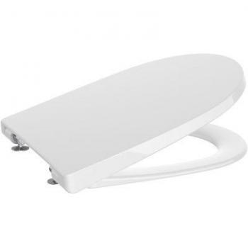 ROCA ONA A801E22001 Tapa y asiento compacto de Supralit® con caída amortiguada y bisagras de acero inoxidable