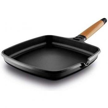 Castey - Asador Inducción 22 cm Mango Madera Cedro