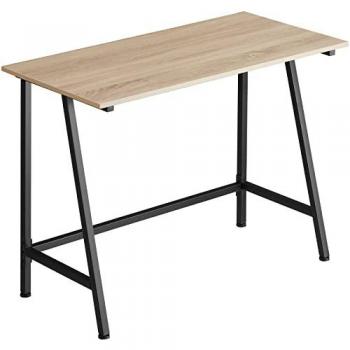 Escritorio Newton Tectake - Escritorio moderno de estilo industrial, tableros de aglomerado con recubrimiento protector de melamina, estructura sólida y resistente de acero con revestimiento en polvo