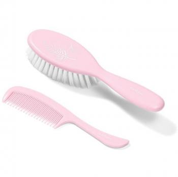 BabyOno Set Cepillo y Peine con cerdas naturales extra suaves