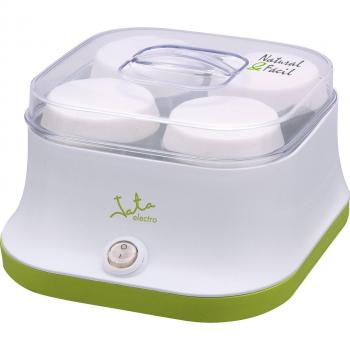 Yogurtera JATA YG523 de 11W con Capacidad para 4 Yogures, Incluye 4 Vasos de Cristal de 150ml con Tapa Rosca y Recetas