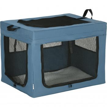 PawHut Transportín Mochila para Perros y Gatos Azul