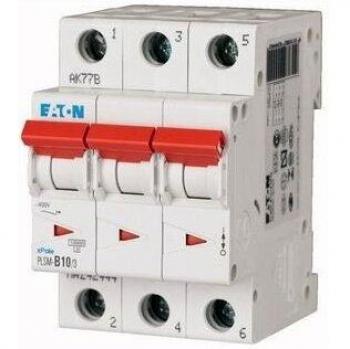 Interruptor automático Eaton 3 polos, 10A, Curva Tipo C, Poder de corte 10 kA, montaje en carril DIN