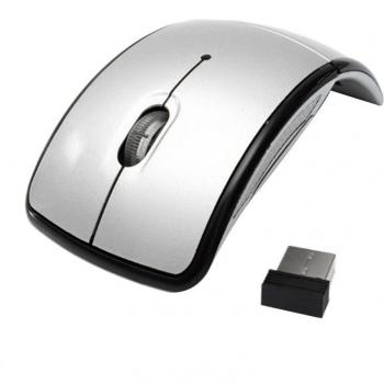 Ratón inalámbrico Bluetooth superdelgado y plegable, silencioso, con receptor USB nano para portátil y escritorio