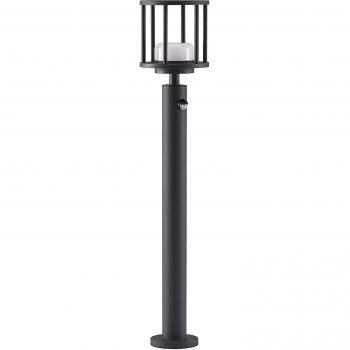 Bolardo luminoso Lucande Berenike de 85 cm, moderno, gris, hecho de aluminio, con 1 llama GX53 para iluminación de senderos y balizas