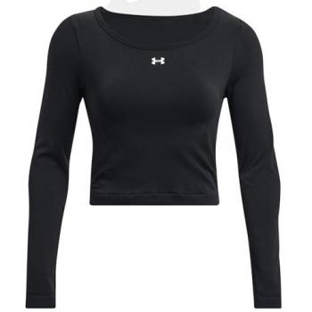 Camiseta de Manga Larga Sin Costuras para Entrenamiento Under Armour Mujer - Color Negro - Talla M
