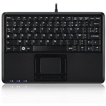 Teclado Alámbrico Mini con Touchpad y Hub de 2 Puertos - PERIBOARD-510HPLUS