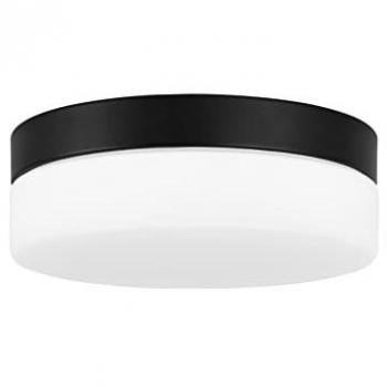 FORLIGHT Giro - Plafón de Techo LED para Baño con IP44, Luz Regulable Cálida 3000K y Neutra 4000K, Color Negro, Dimensiones 23x23x8 cm