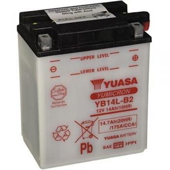 YUASA BATERIA YB14L-B2 abierto - sin ácido