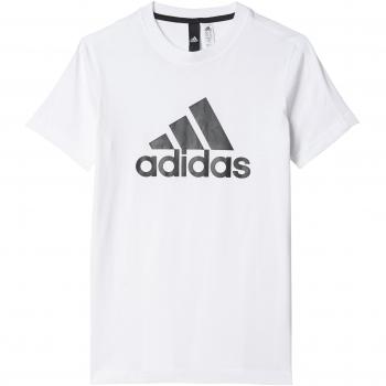 adidas Yb Logo Tee Camiseta, Niños, Blanco