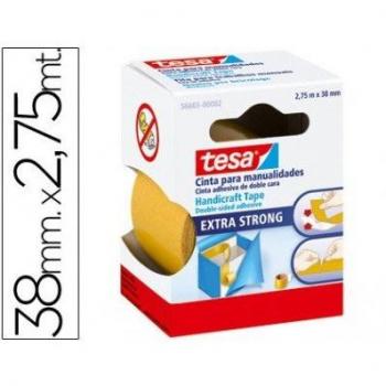 CINTA ADHESIVA DOBLE CARA 2.75X38MM TRANSPARENTE