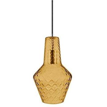 Lámpara Colgante Vintage 1906 E27 de Vidrio Tallado Naranja Ø18cm Max. 40W