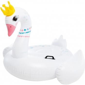 Flotador hinchable Cisne Real Intex con 2 asas de sujeción y parche de reparación
