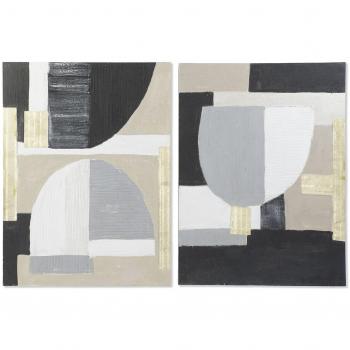 Cuadro DKD Home Decor 90 x 2,4 x 120 cm Abstracto Escandinavo (2 Unidades)