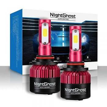 NightGhost 2X Bombillas 9000 Lúmenes Led para Faros LED Coche Luz Blanca 6500K 12V Vehicles Lamparas HB3 9005 Reemplazo para con Moto Diesel 24V 2 Años de Garantía