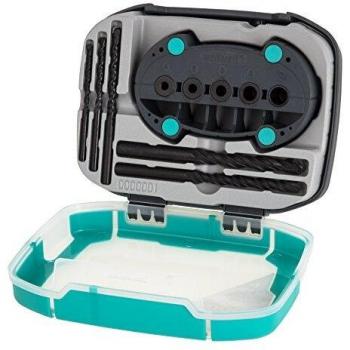 wolfcraft Juego de taladrado universal con guía para taladrar, 6 piezas I 1000000 I El práctico juego básico para el taladrado de orificios perpendiculares