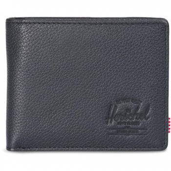 Herschel Hank Leather RFID Black Pebbled Leather