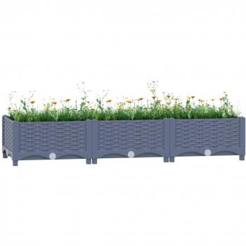 vidaXL Raised Bed 120x40x23 cm Polypropylene